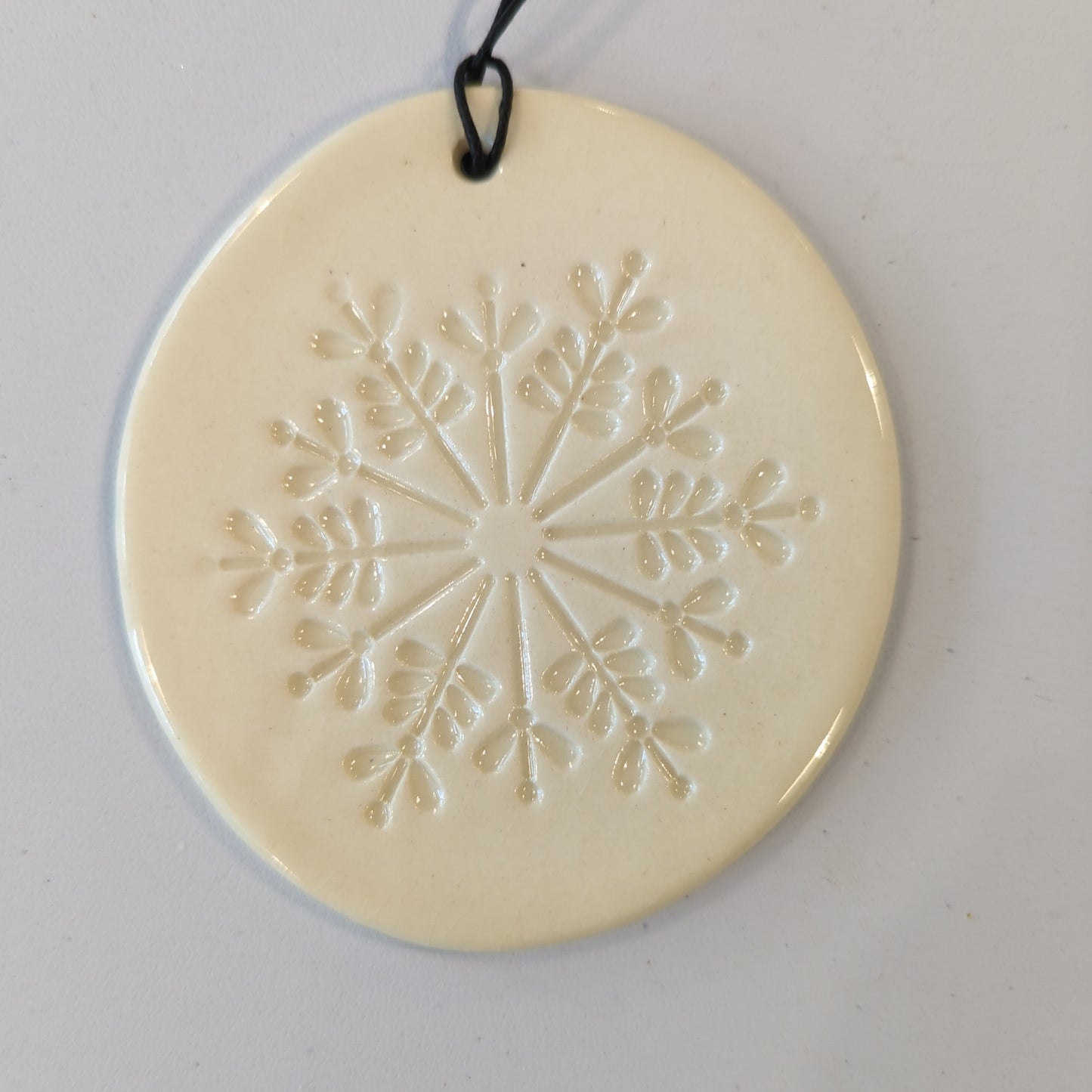 Stamped ceramic ornaments