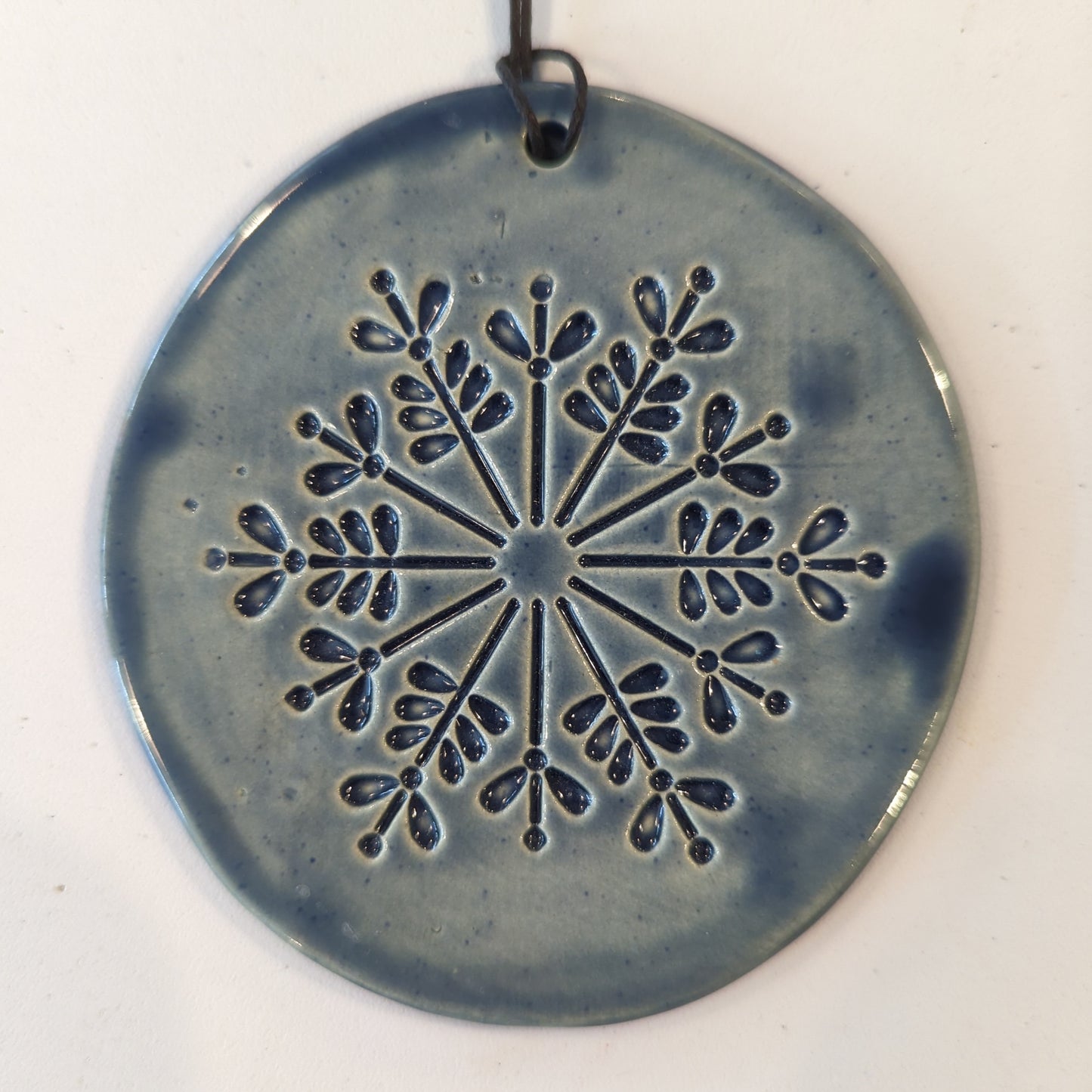 Stamped ceramic ornaments