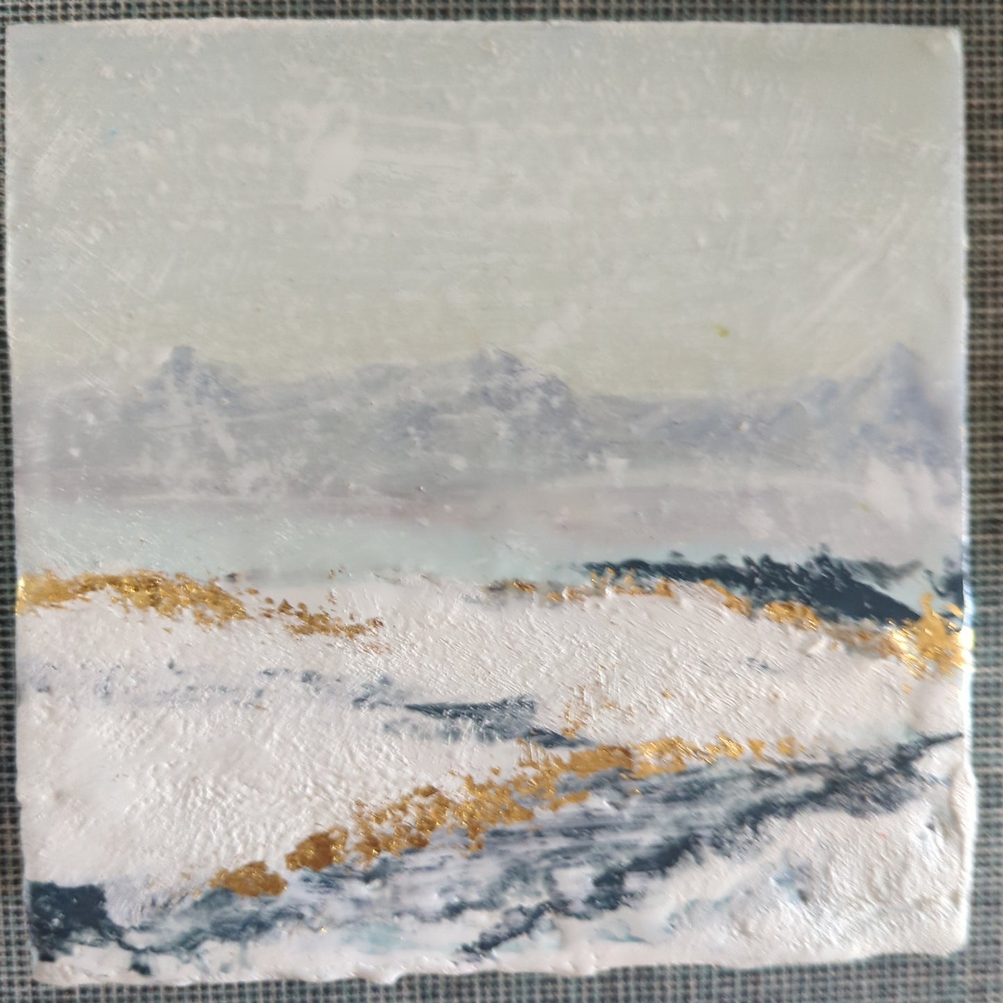 Landscapes (encaustic on wood)