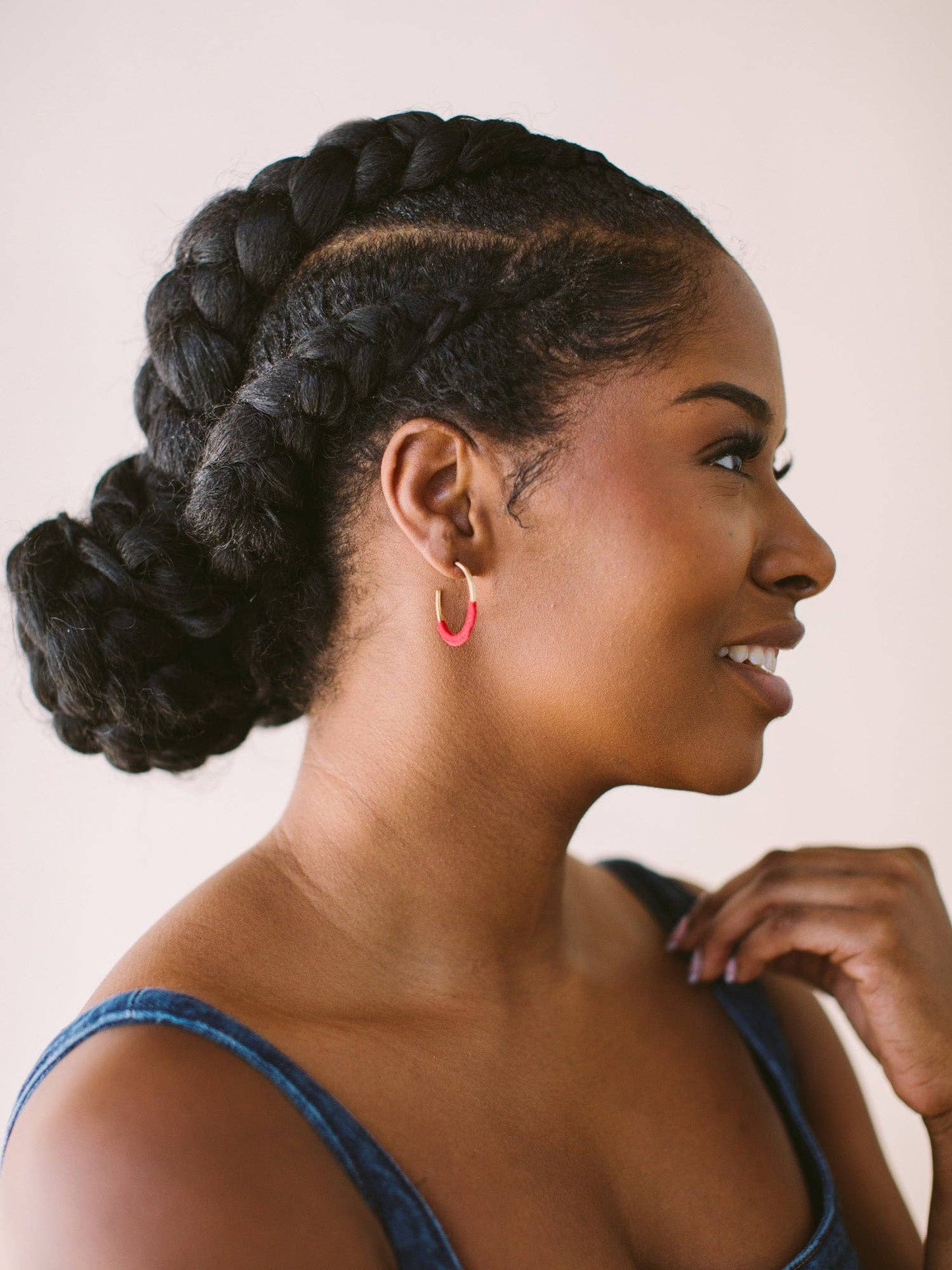 Macramé Hoops: Blush