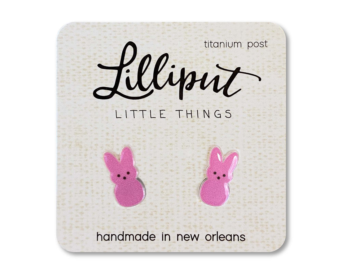 Marshmallow Bunny earrings