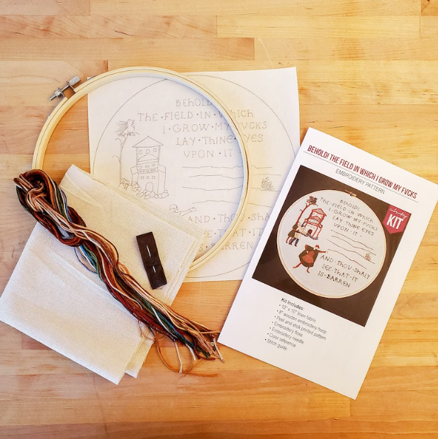 Behold! embroidery kit