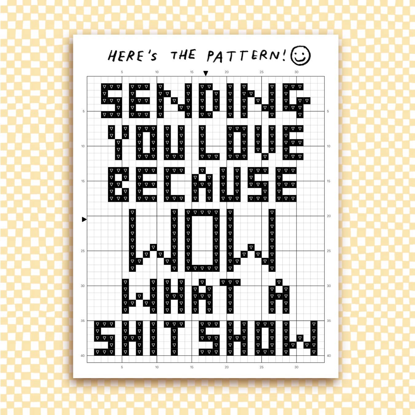 SHIT SHOW cross stitch kit
