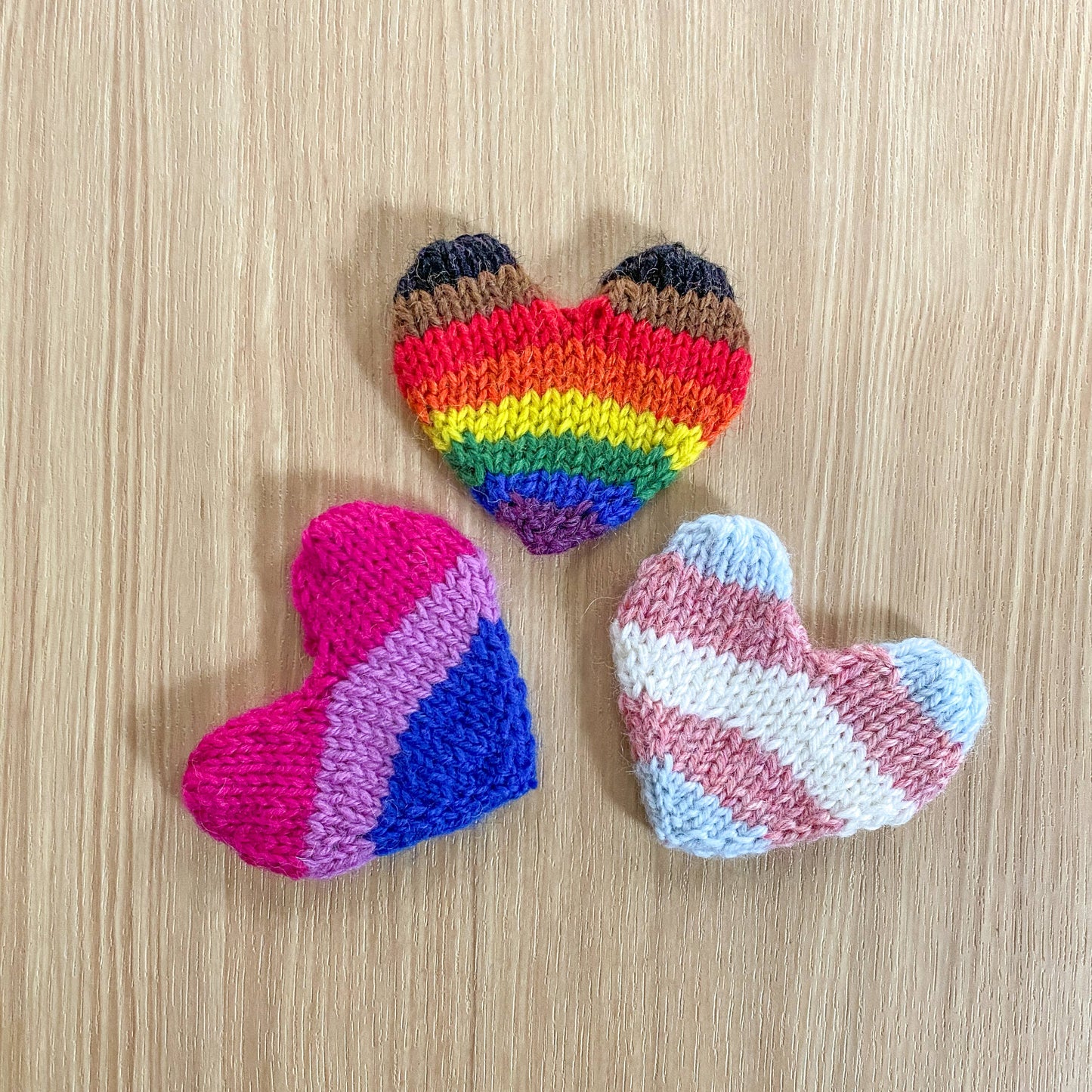 Pride Hearts knitting kits