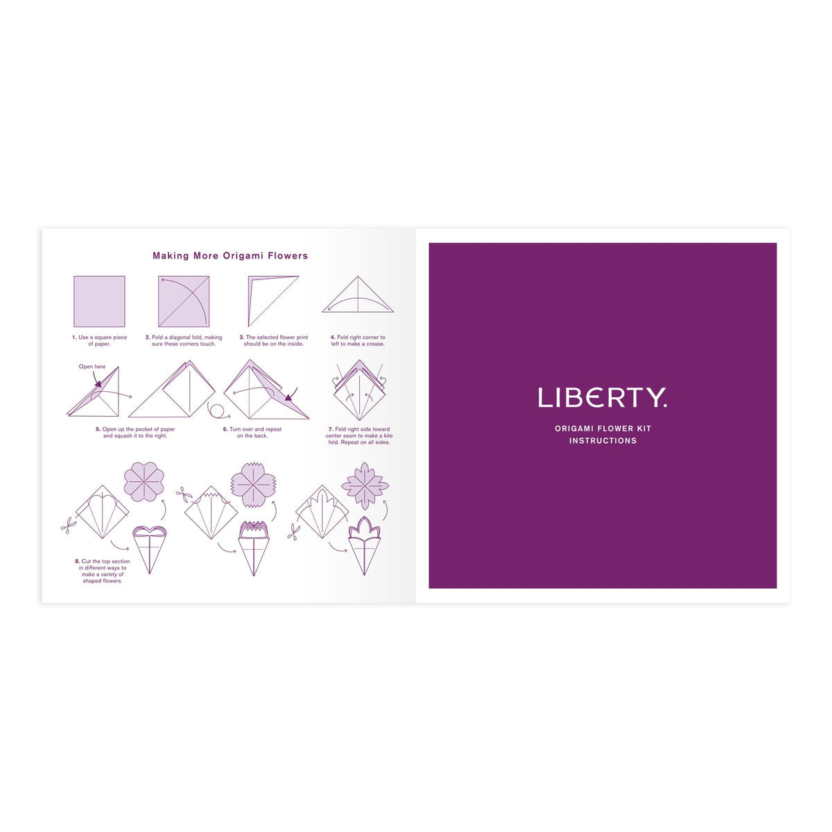 Liberty origami flower set