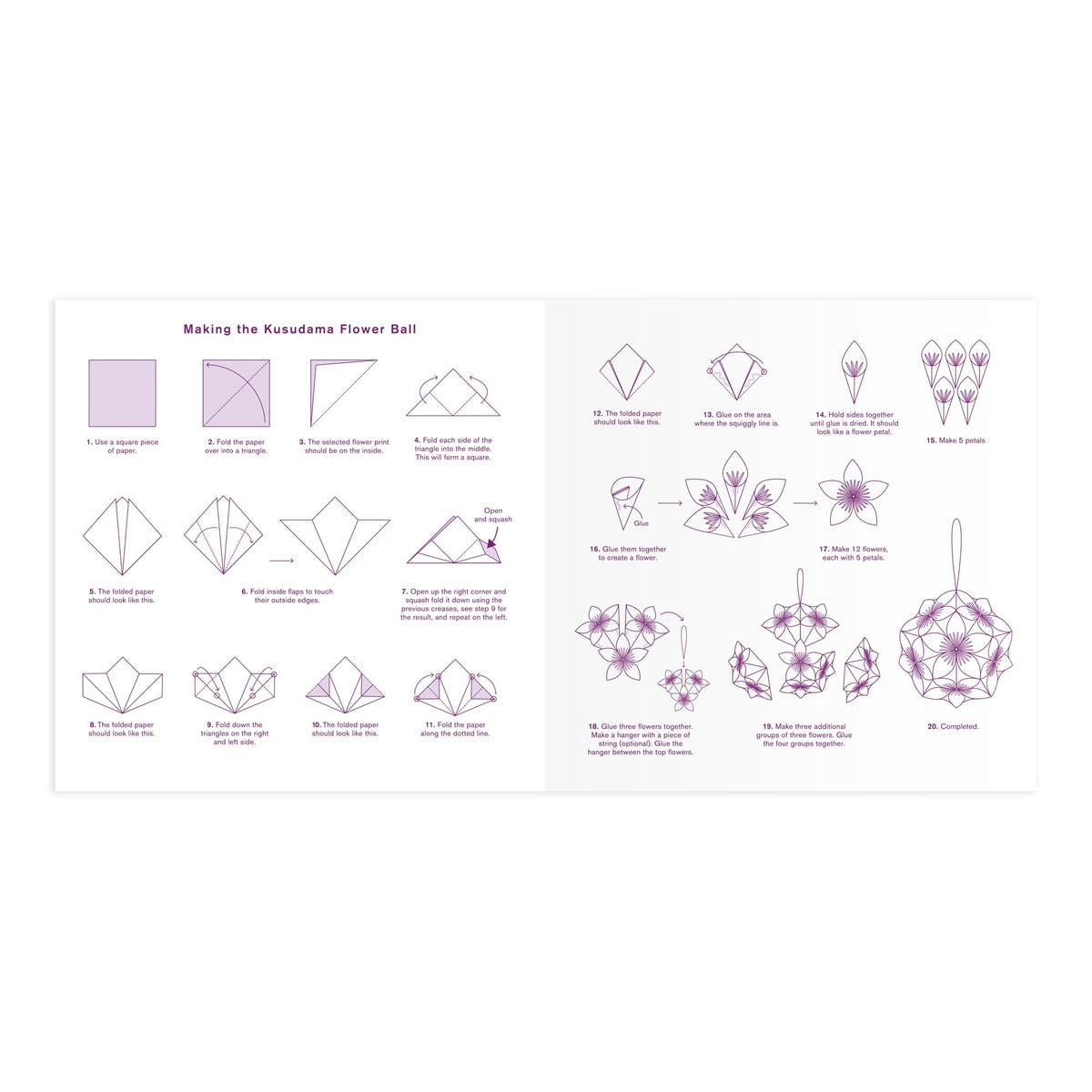 Liberty origami flower set