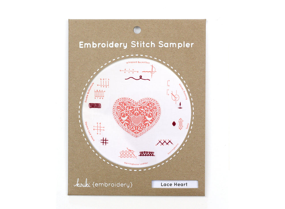Lace Heart Stitch Sampler