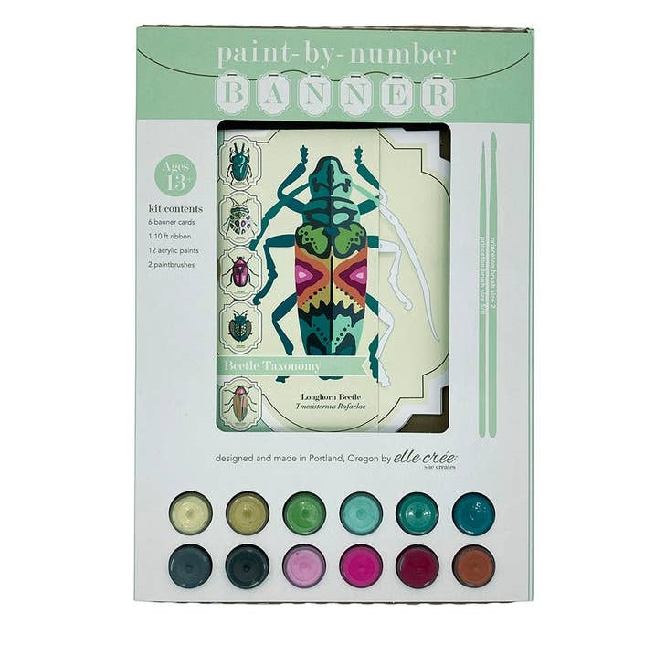 Paint-by-number banner kits