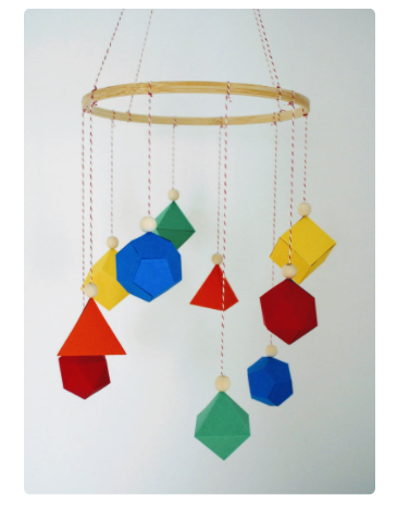 Geometric paper mobile