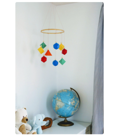 Geometric paper mobile