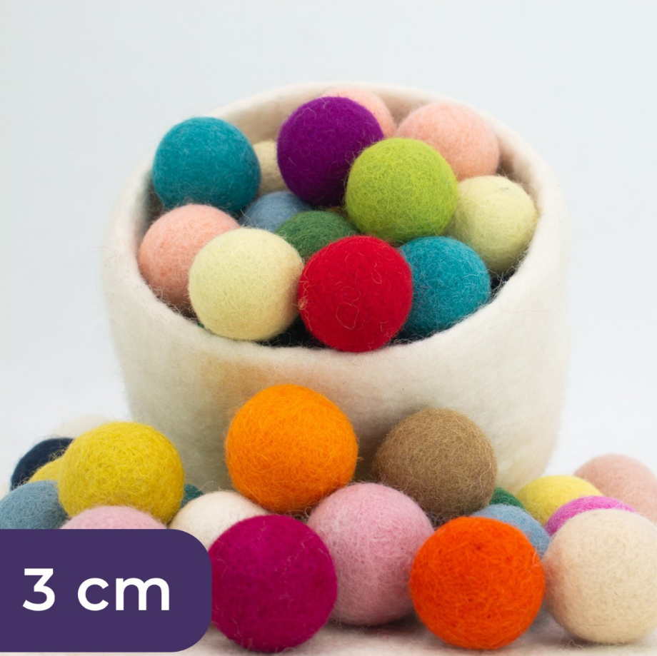 Felted wool beads (bulk)