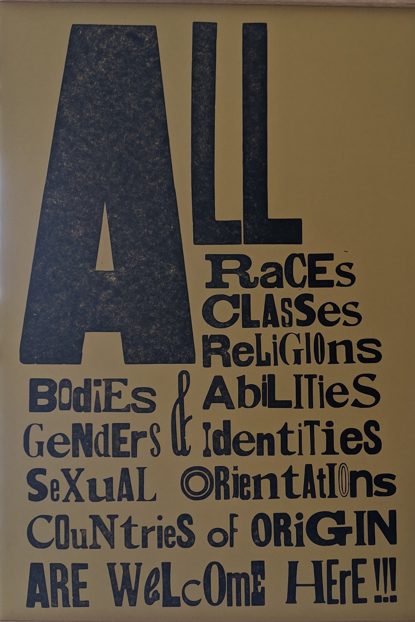 all are welcome print