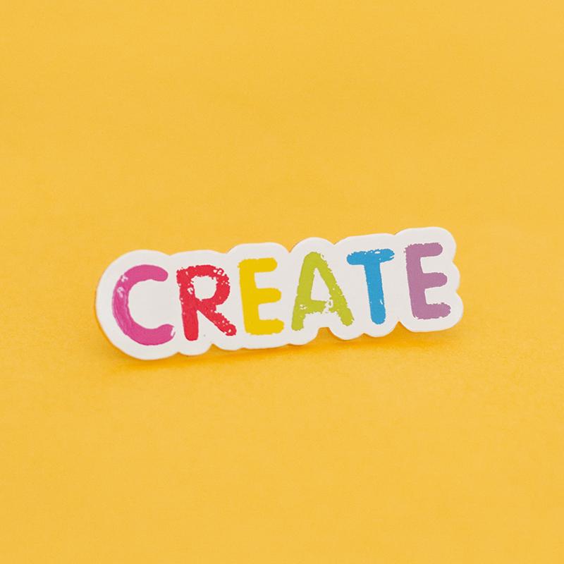 Gray Muse enamel pins