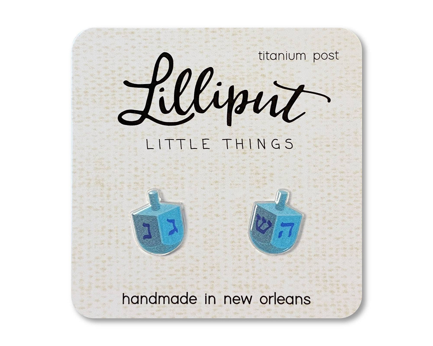 Dreidel earrings