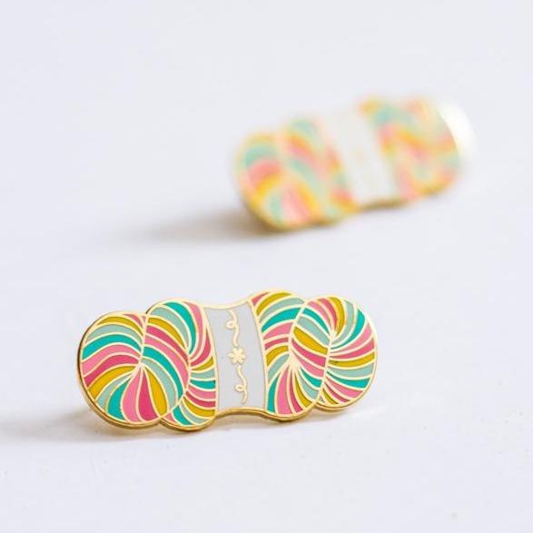 Gray Muse enamel pins