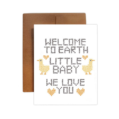 cross stitch welcome baby