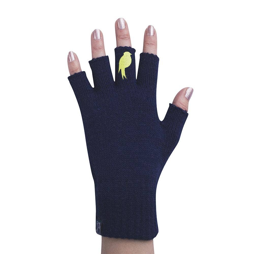 Flip 'em the bird gloves (lime / navy)