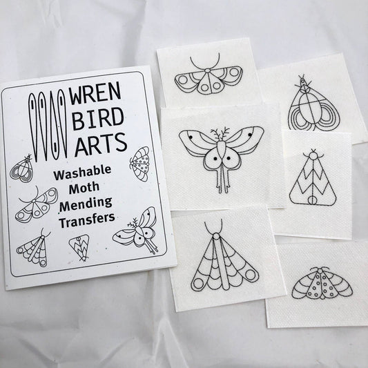 Moth stick and stitch embroidery patterns
