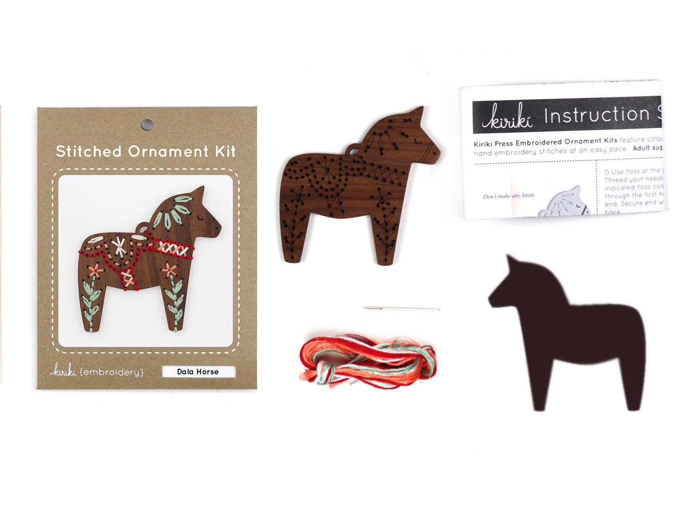 Dala Horse - DIY Stitched Ornament Kit