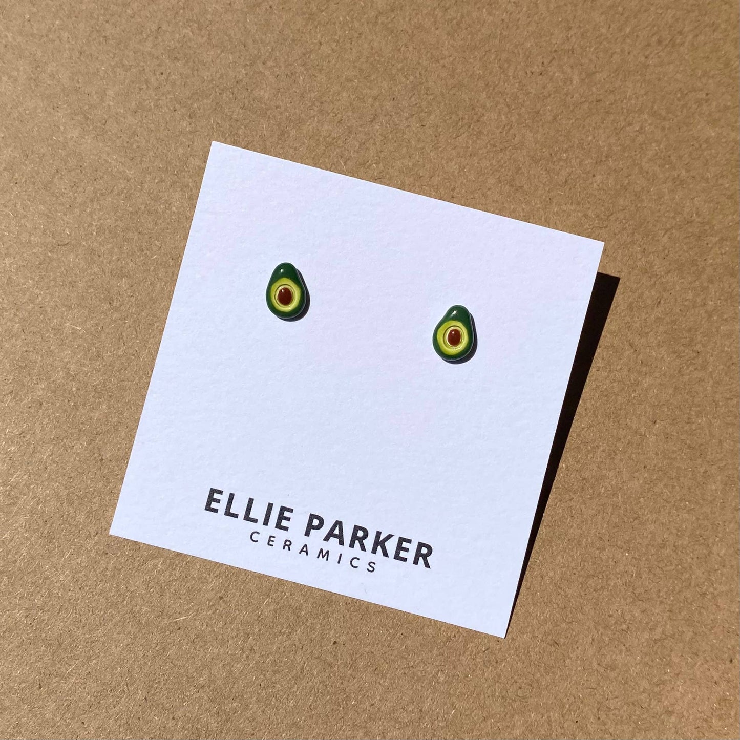 Handpainted Avocado earrings