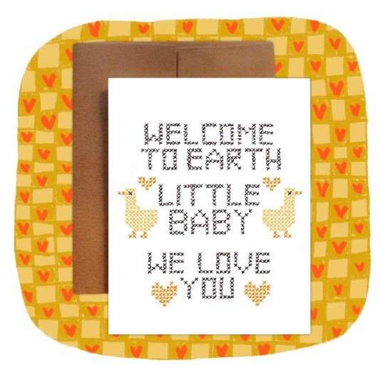 cross stitch welcome baby