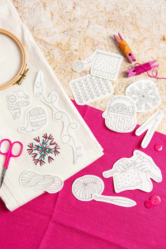 Yarn Stash stick & stitch embroidery set
