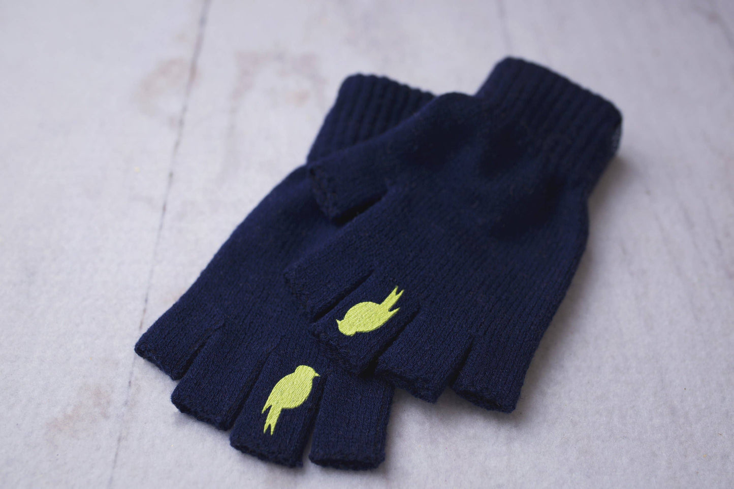 Flip 'em the bird gloves (lime / navy)