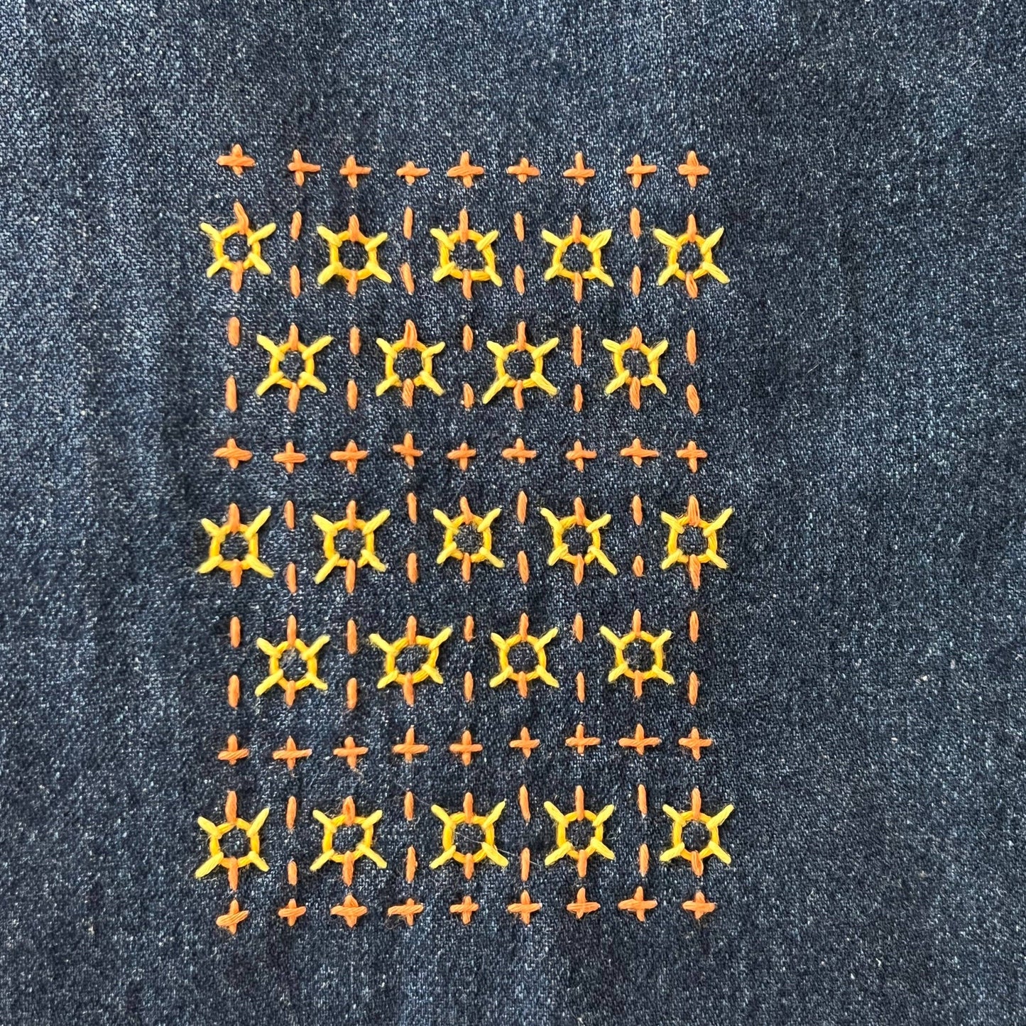 Stick and stitch sashiko transfers (set #7 gold)