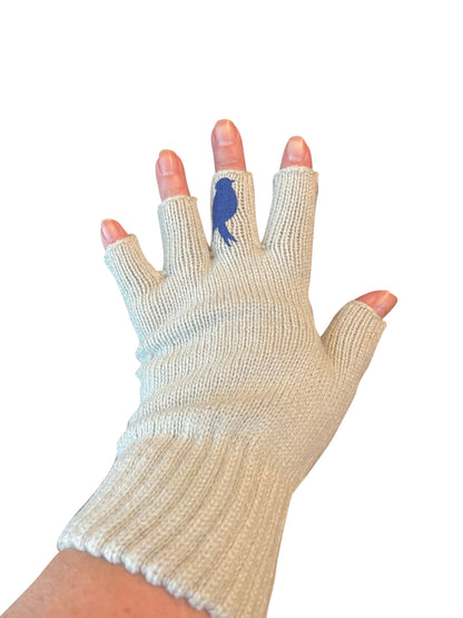 Flip 'em the bird gloves (blue / gray)