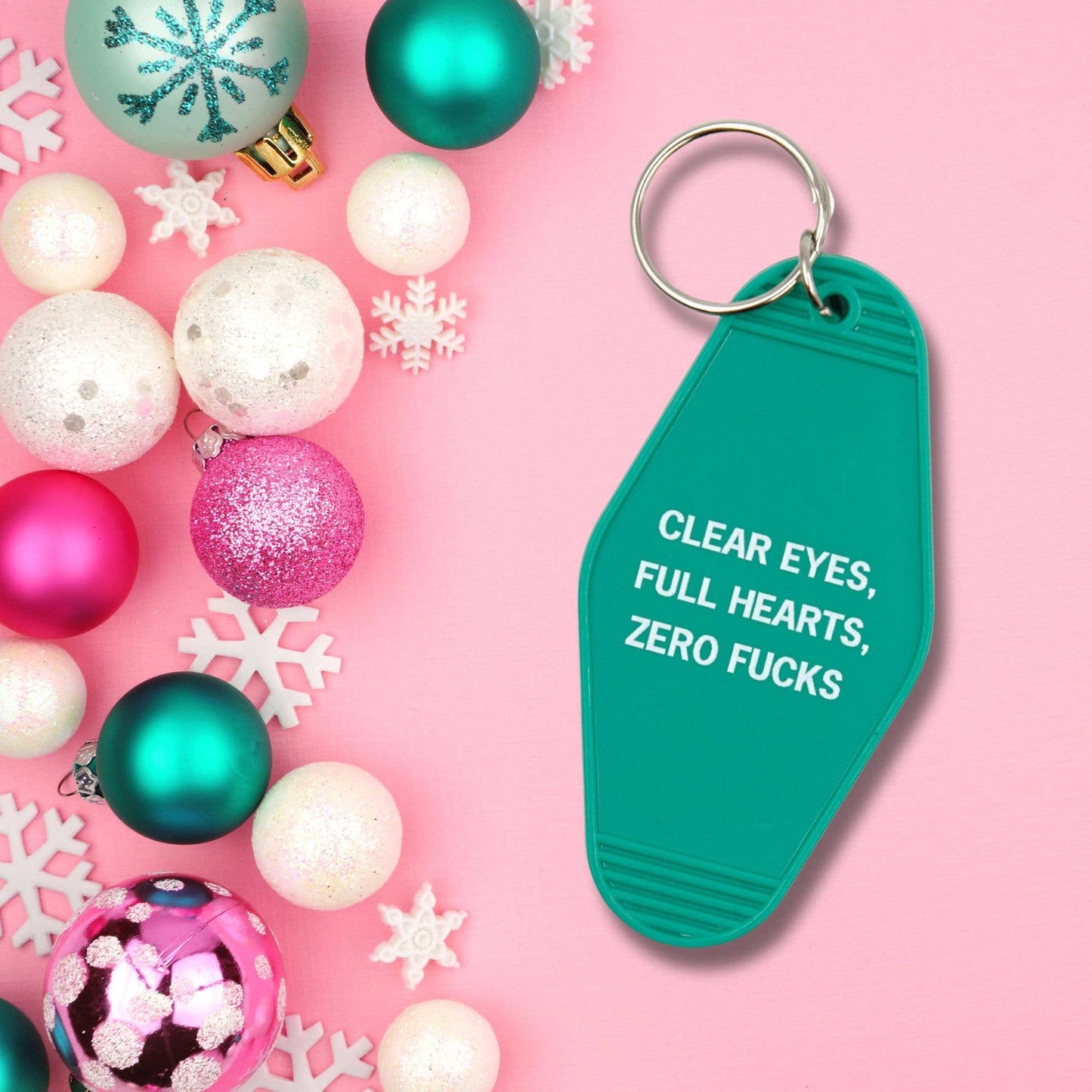 Clear Eyes, Full Hearts, Zero Fucks Keychain