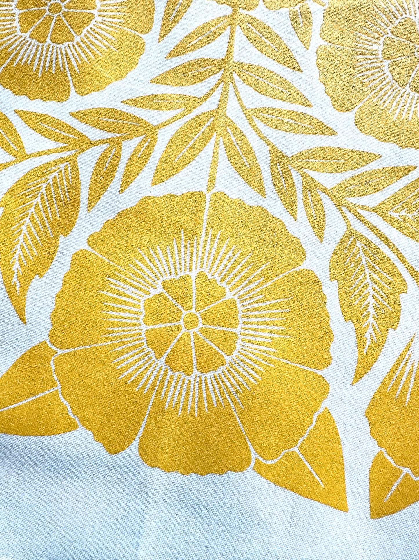 Yellow Floral Tea Towel