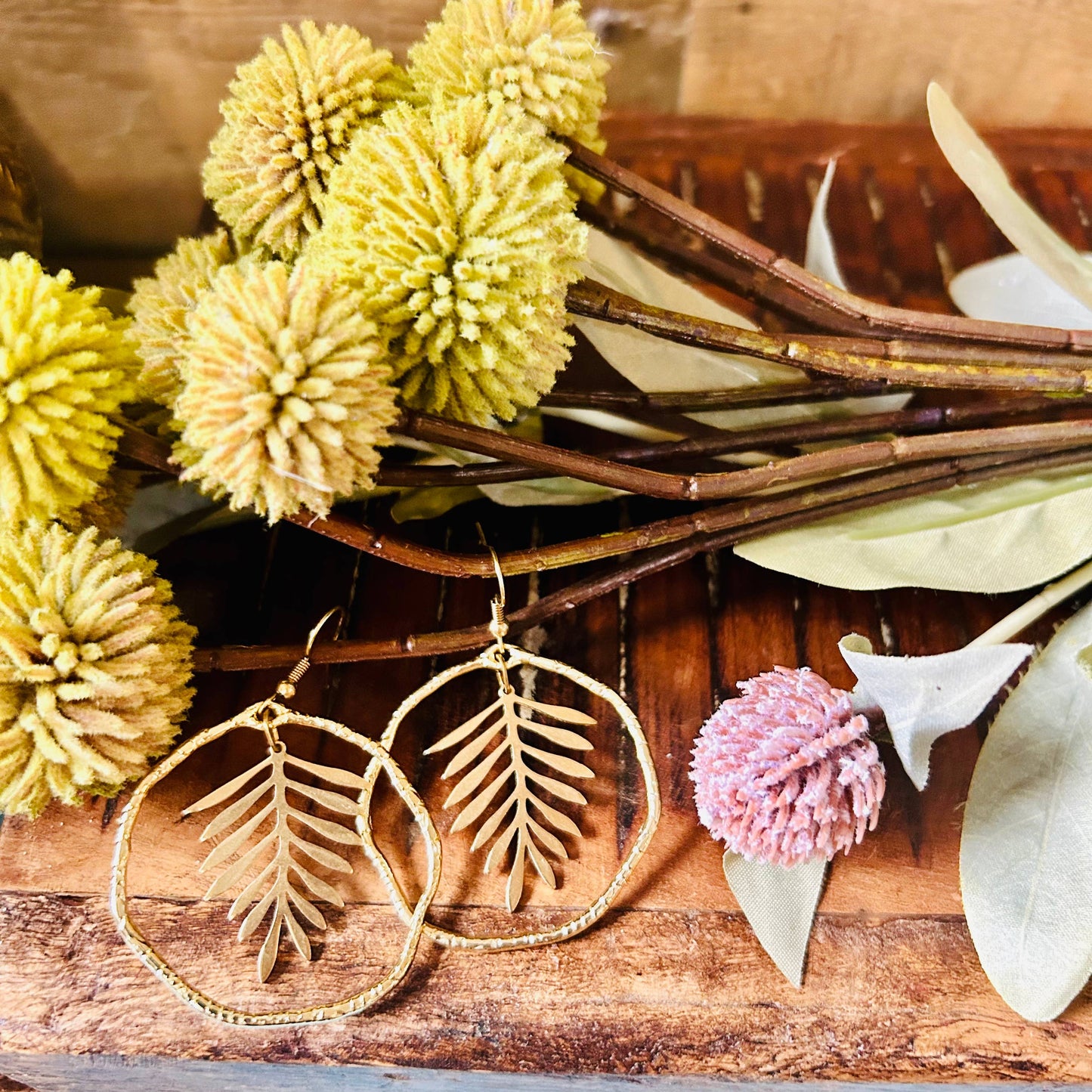 Fern Wreath earrings