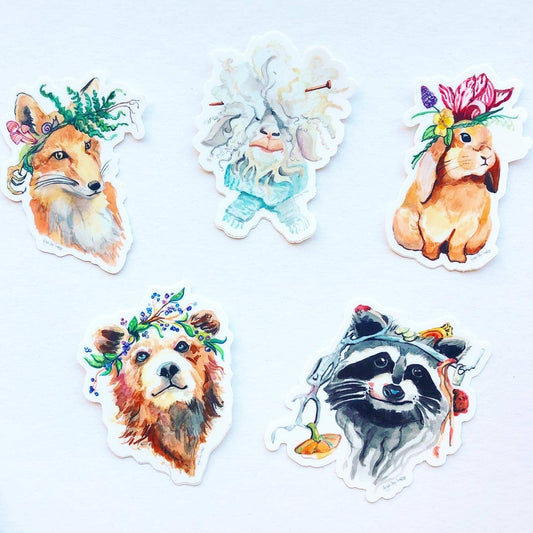 Bear in Blueberries Sticker