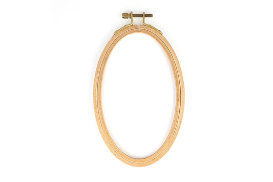 6x4" Oval Beech Wood Embroidery Hoop