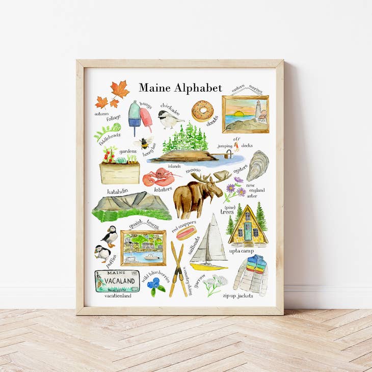 Maine Alphabet print