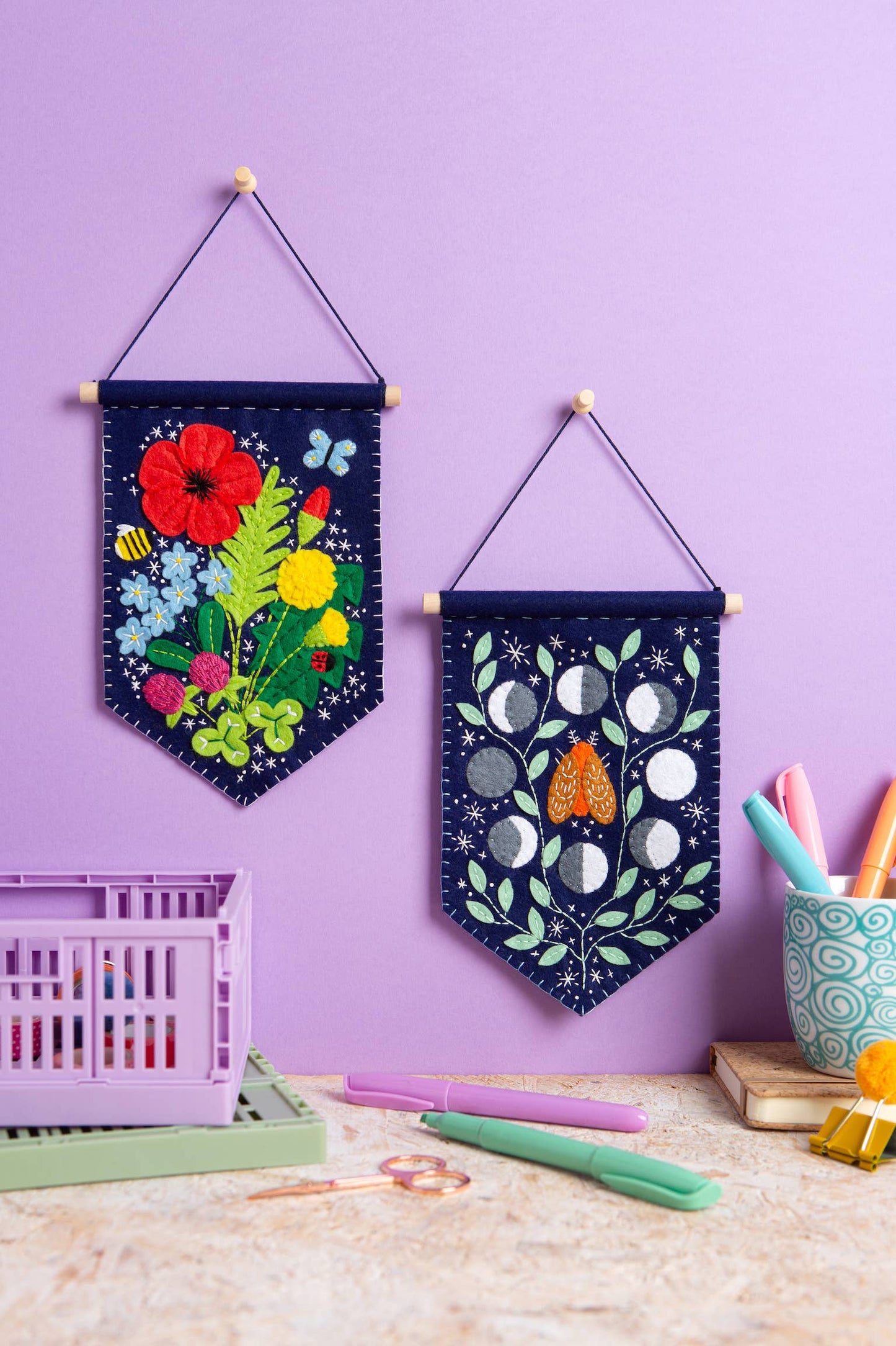 Wildflower Pennant  Felt Craft Kit