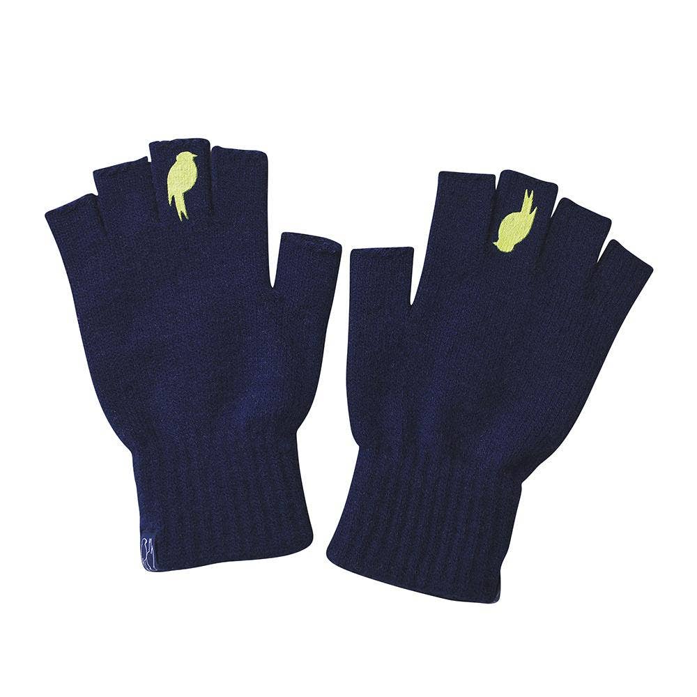 Flip 'em the bird gloves (lime / navy)