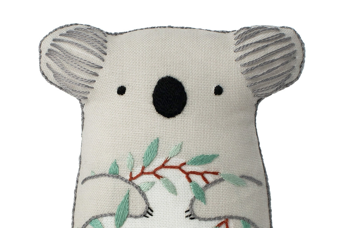 Embroidered animal doll kits