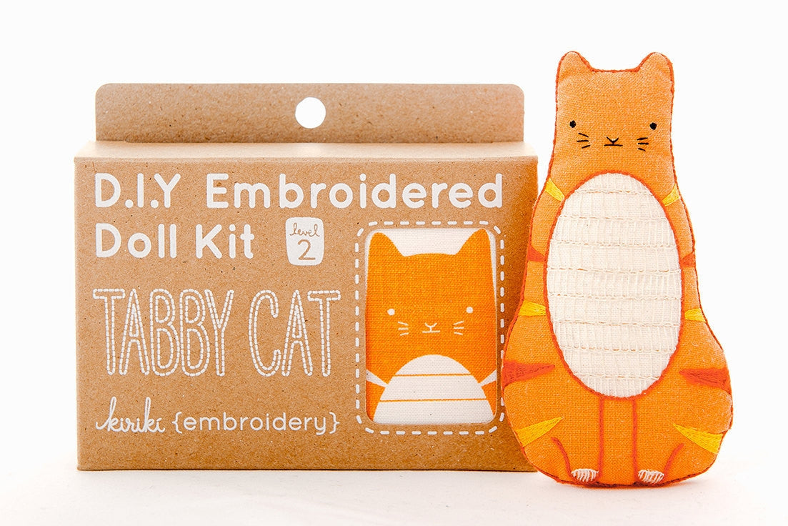 Embroidered animal doll kits