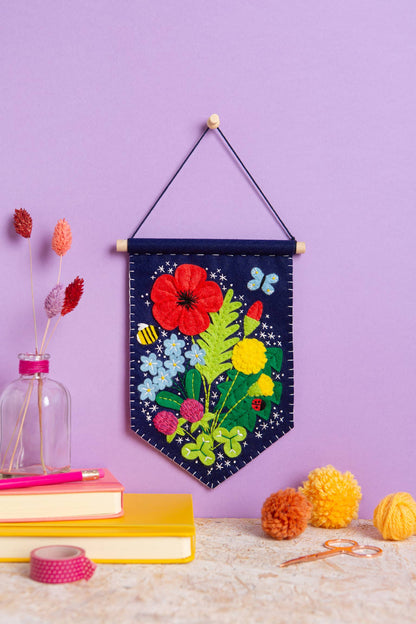 Wildflower Pennant  Felt Craft Kit