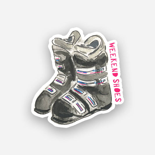 weekend shoes ski boot sticker