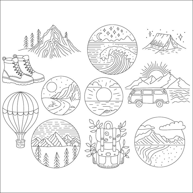 Wander Free stick & stitch embroidery set