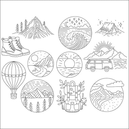 Wander Free stick & stitch embroidery set