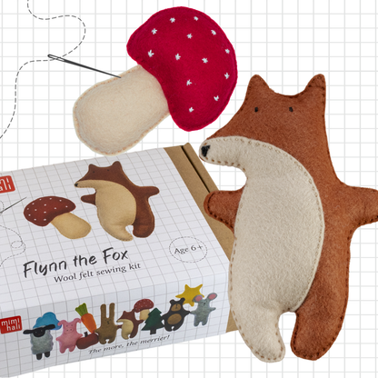Flynn the Fox stitching kit
