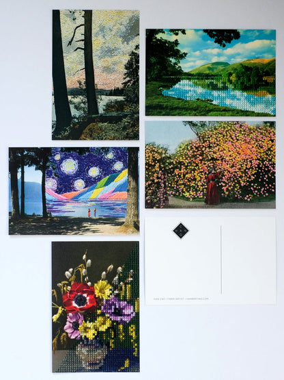 Han Cao cross stitch postcards