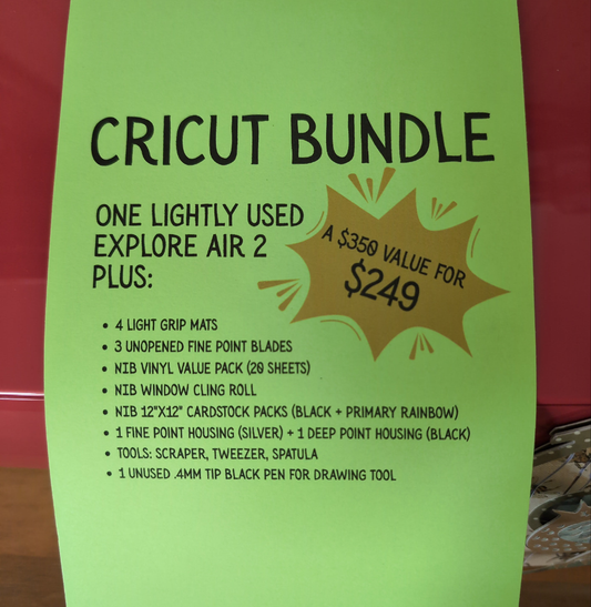 Cricut bundle (Explore Air 2 + accessories)