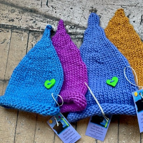 Knitted gnome hats