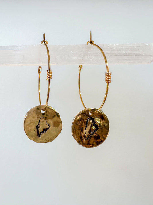 Hammered coin dangles