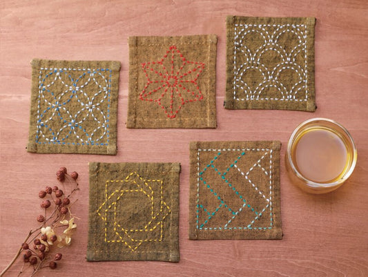 Sashiko coaster kits