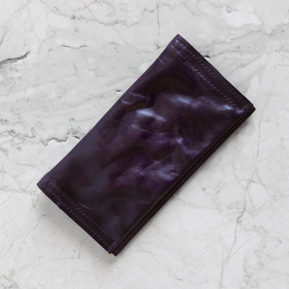 Rough & Tumble leather snap wallet with zip pocket